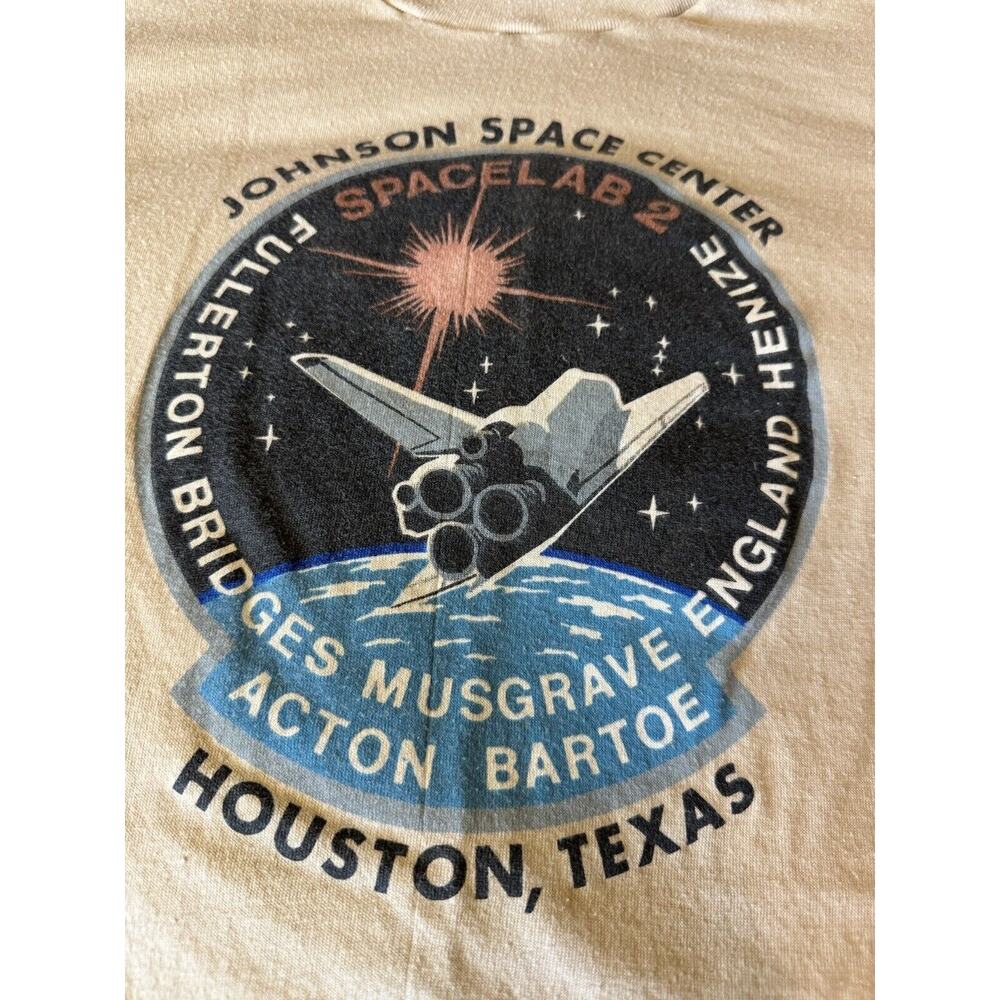 Vintage 80s Large Johnson Space Center NASA Houston Space Center Shirt